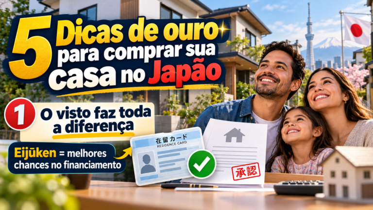 Família brasileira recebendo as chaves da casa própria no Japão