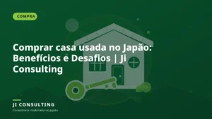 Família brasileira visitando uma casa usada no Japão com consultor da Ji Consulting